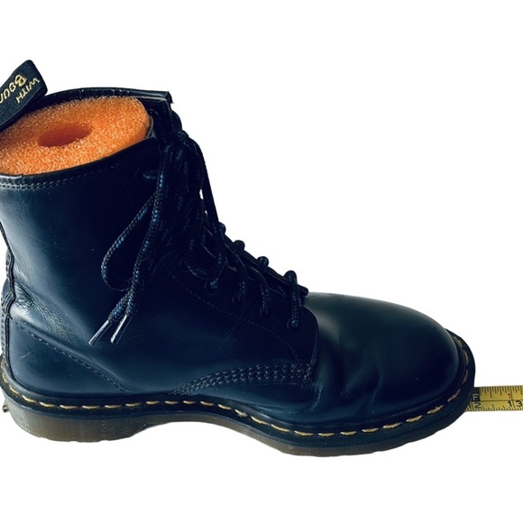 Dr. Martens Made in England VTG Combat Boots, Size UK 8.5, Navy Blue Leather - Picture 7 of 10